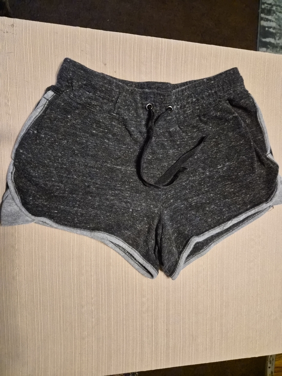 No brand Pants - Juniors Heathered Black Drawstring Lounge Shorts